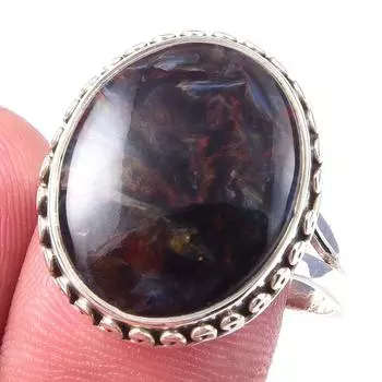 Natural Pietersite Gemstone Handmade 925 Solid Sterling Silver Ring Size 10 y8l37