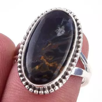 Natural Pietersite Gemstone Handmade 925 Solid Sterling Silver Ring Size 6 Z2H37