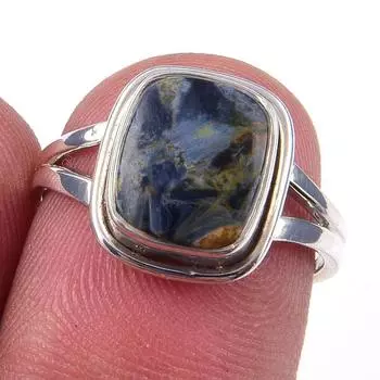 Natural Pietersite Gemstone Handmade 925 Solid Sterling Silver Ring Size 6 V9j53