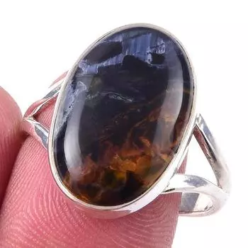 Natural Pietersite Gemstone Handmade 925 Solid Sterling Silver Ring S.9.5 J4j29
