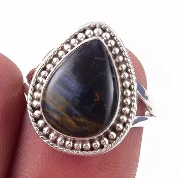 Natural Pietersite Gemstone Handmade 925 Solid Sterling Silver Ring Size 6 Y0D59