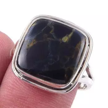 Natural Pietersite Gemstone Handmade 925 Solid Sterling Silver Ring Size 8 R7H20