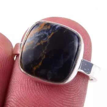 Natural Pietersite Gemstone Handmade 925 Solid Sterling Silver Ring Size 7 b3m01