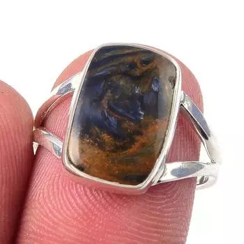 Natural Pietersite Gemstone Handmade 925 Solid Sterling Silver Ring Size 7 o1b95