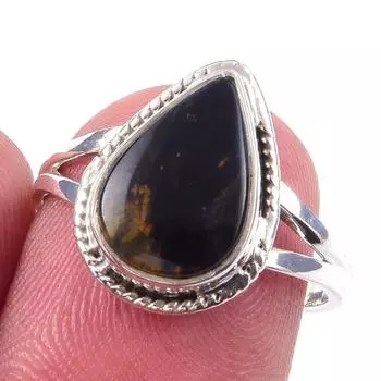 Natural Pietersite Gemstone Handmade 925 Solid Sterling Silver Ring Size 7 N2R45