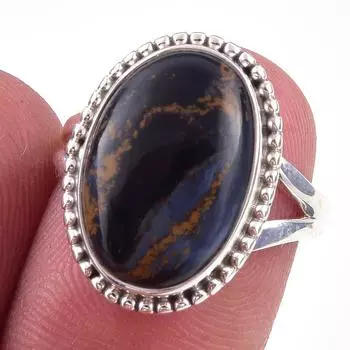 Natural Pietersite Gemstone Handmade 925 Solid Sterling Silver Ring Size 6 y3I51