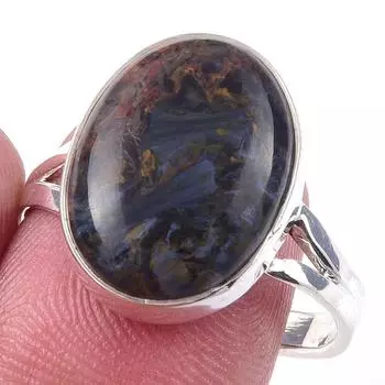 Natural Pietersite Gemstone Handmade 925 Solid Sterling Silver Ring Size 9 i6z41