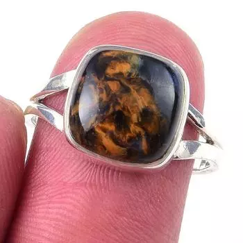 Natural Pietersite Gemstone Handmade 925 Solid Sterling Silver Ring Size 8 O6S41