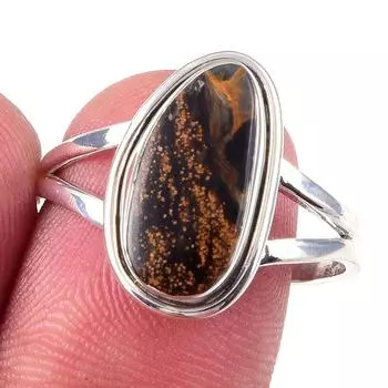 Natural Pietersite Gemstone Handmade 925 Solid Sterling Silver Ring Size 9 a0A72