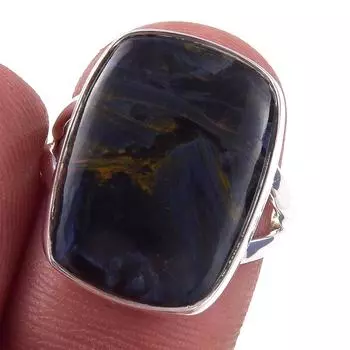 Natural Pietersite Gemstone Handmade 925 Solid Sterling Silver Ring Size 7 B0Y29