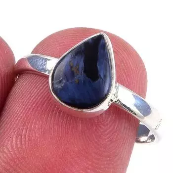 Natural Pietersite Gemstone Handmade 925 Solid Sterling Silver Ring Size 8 F4E07
