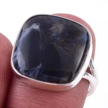 Natural Pietersite Gemstone Handmade 925 Solid Sterling Silver Ring Size 7 J6D85