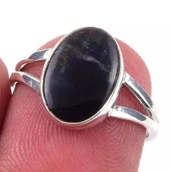 Natural Pietersite Gemstone Handmade 925 Solid Sterling Silver Ring Size 6 t5Q65