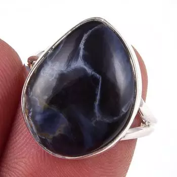 Natural Pietersite Gemstone Handmade 925 Solid Sterling Silver Ring S.7.5 E7Z43