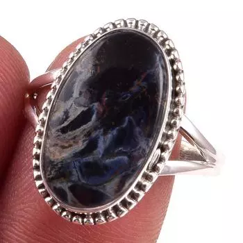 Natural Pietersite Gemstone Handmade 925 Solid Sterling Silver Ring Size 10 E8t02