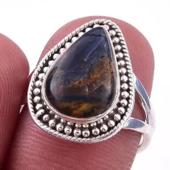 Natural Pietersite Gemstone Handmade 925 Solid Sterling Silver Ring Size 6 P1w36
