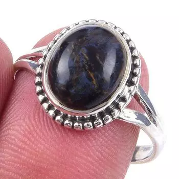 Natural Pietersite Gemstone Handmade 925 Solid Sterling Silver Ring S.8.5 S5a77