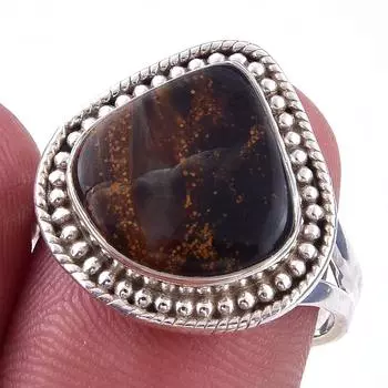 Natural Pietersite Gemstone Handmade 925 Solid Sterling Silver Ring S.7.5 C2P80
