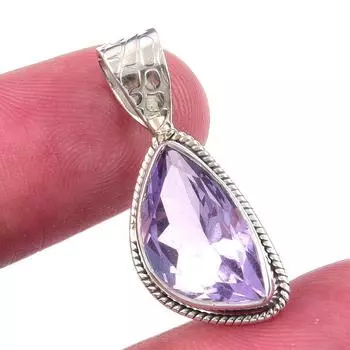 Natural Pink Amethyst 925 Solid Sterling Silver Gift Jewelry Pendant 1 F7o10