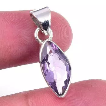 Natural Pink Amethyst 925 Solid Sterling Silver Gift Jewelry Pendant 1 a0k80