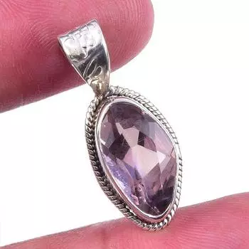 Natural Pink Amethyst 925 Solid Sterling Silver Gift Jewelry Pendant 1 f9K10