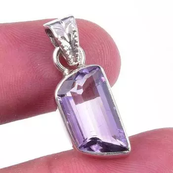 Natural Pink Amethyst 925 Solid Sterling Silver Gift Jewelry Pendant 1 Q7H05