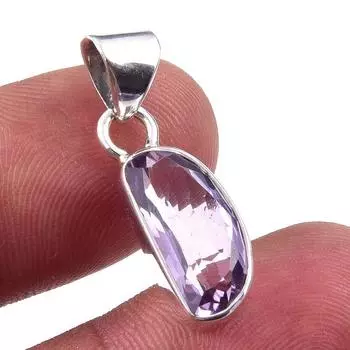 Natural Pink Amethyst 925 Solid Sterling Silver Gift Jewelry Pendant 1 U0q22