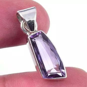 Natural Pink Amethyst 925 Solid Sterling Silver Gift Jewelry Pendant 1 I0v67