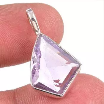 Natural Pink Amethyst Gemstone 925 Solid Sterling Silver Jewelry Pendant 1 B6P72