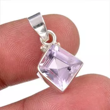 Natural Pink Amethyst Gemstone 925 Solid Sterling Silver Jewelry Pendant 1 G0s48