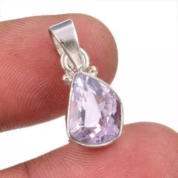 Natural Pink Amethyst Gemstone 925 Solid Sterling Silver Jewelry Pendant 1 K5I62
