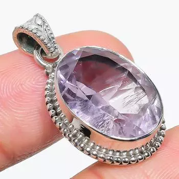 Natural Pink Amethyst Gemstone 925 Solid Sterling Silver Gift Pendant 1.25 U3l91