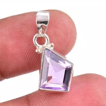 Natural Pink Amethyst Gemstone 925 Solid Sterling Silver Jewelry Pendant 1 i6l67