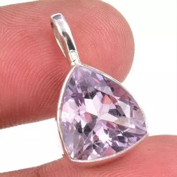 Natural Pink Amethyst Gemstone 925 Solid Sterling Silver Jewelry Pendant 1 T0K28