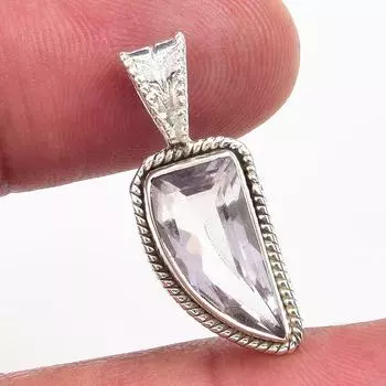 Natural Pink Amethyst Gemstone 925 Solid Sterling Silver Jewelry Pendant 1 u0O30