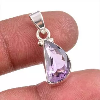 Natural Pink Amethyst Gemstone 925 Solid Sterling Silver Gift Pendant 1.25 B5u95