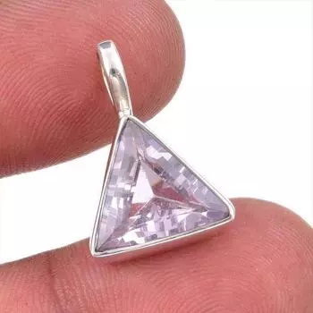 Natural Pink Amethyst Gemstone 925 Solid Sterling Silver Jewelry Pendant 1 P0j30