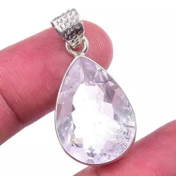 Natural Pink Amethyst Gemstone 925 Solid Sterling Silver Gift Pendant 1.25 j8e64