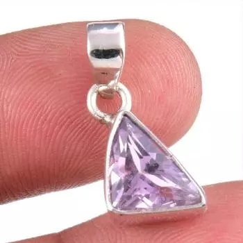 Natural Pink Amethyst Gemstone 925 Solid Sterling Silver Jewelry Pendant 1 t8s31