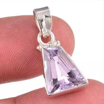 Natural Pink Amethyst Gemstone 925 Solid Sterling Silver Jewelry Pendant 1 i0b29