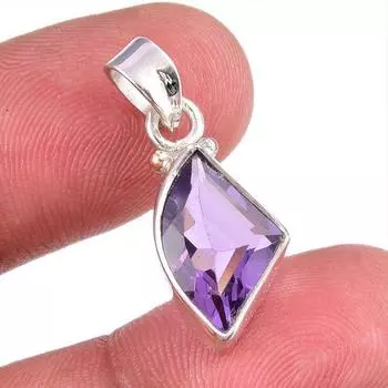 Natural Pink Amethyst Gemstone 925 Solid Sterling Silver Jewelry Pendant 1 g1H94