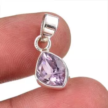 Natural Pink Amethyst Gemstone 925 Solid Sterling Silver Jewelry Pendant 1 c7s20