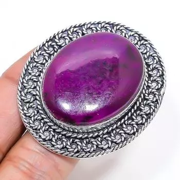 Natural Pink Labradorite Gemstone 925 Sterling Silver Jewelry Ring Size 8 M1o81