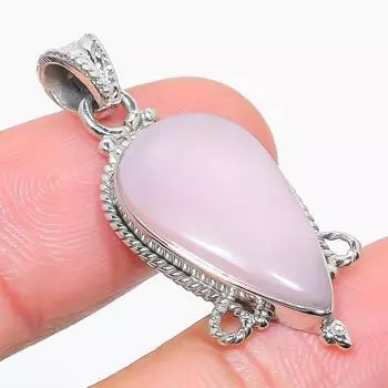Natural Pink Opal Gemstone Handmade 925 Solid Sterling Silver Pendant 1.50 C4a15