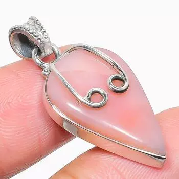 Natural Pink Opal Gemstone Handmade 925 Solid Sterling Silver Pendant 1.50 L2n24