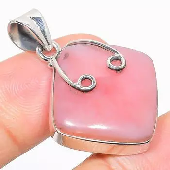 Natural Pink Opal Gemstone Handmade 925 Solid Sterling Silver Pendant 1.50 F6E87