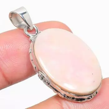 Natural Pink Opal Gemstone Handmade 925 Solid Sterling Silver Pendant 1.50 a2y71