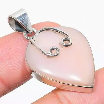 Natural Pink Opal Gemstone Handmade 925 Solid Sterling Silver Pendant 1.50 N3V28