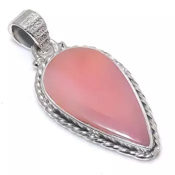 Natural Pink Opal Gemstone Handmade 925 Solid Sterling Silver Pendant 1.50 J9C04