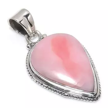 Natural Pink Opal Gemstone Handmade 925 Solid Sterling Silver Pendant 1.50 W9R73